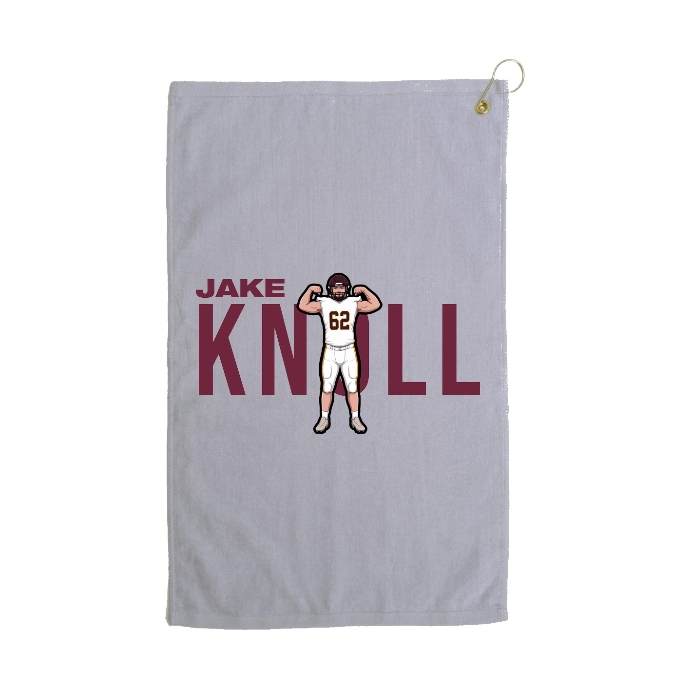 Golf Towel — Player Name in Grey