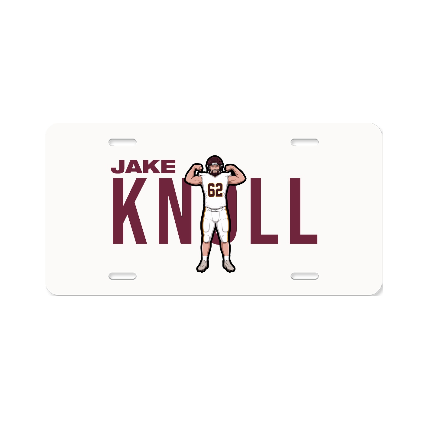 License Plate — Player Name in Classic