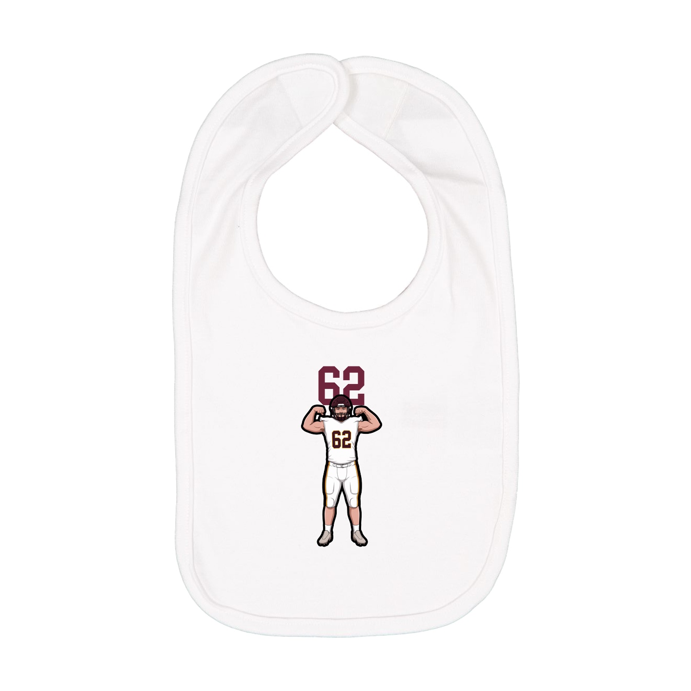 Infant Bib — Number Top in White