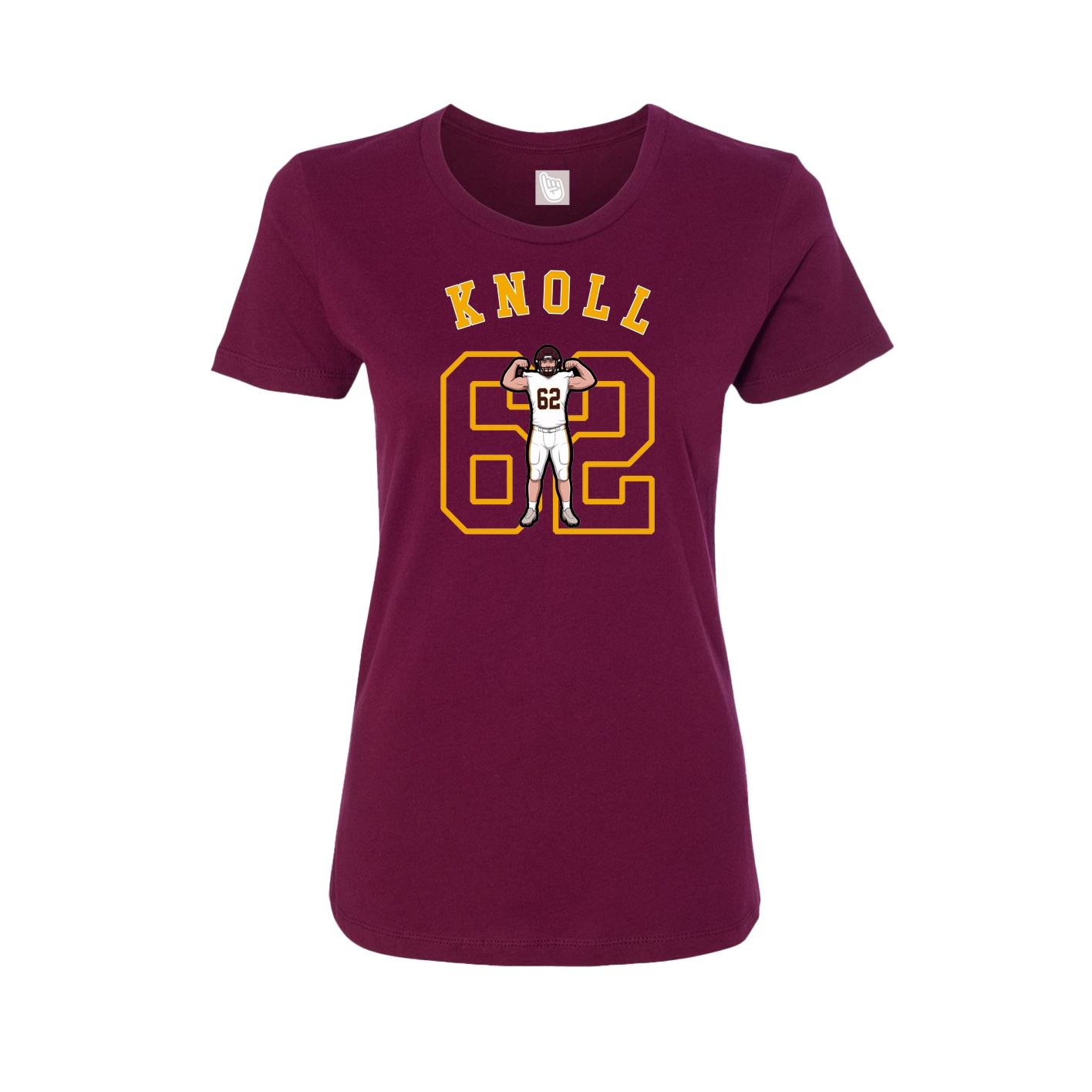 Fitted Women's Tee — Shirsey Arch in Maroon