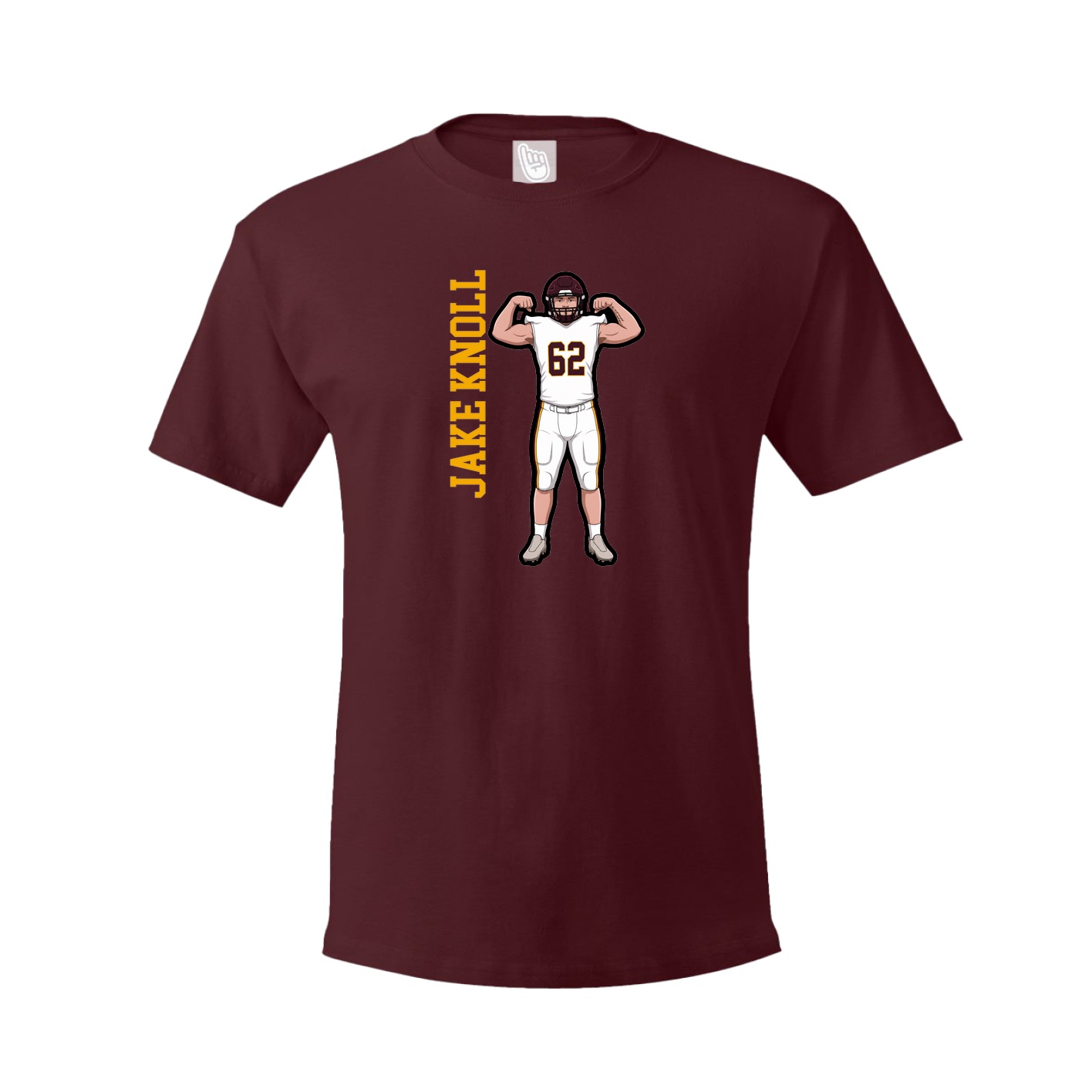 Tee — Name Vertical in Maroon