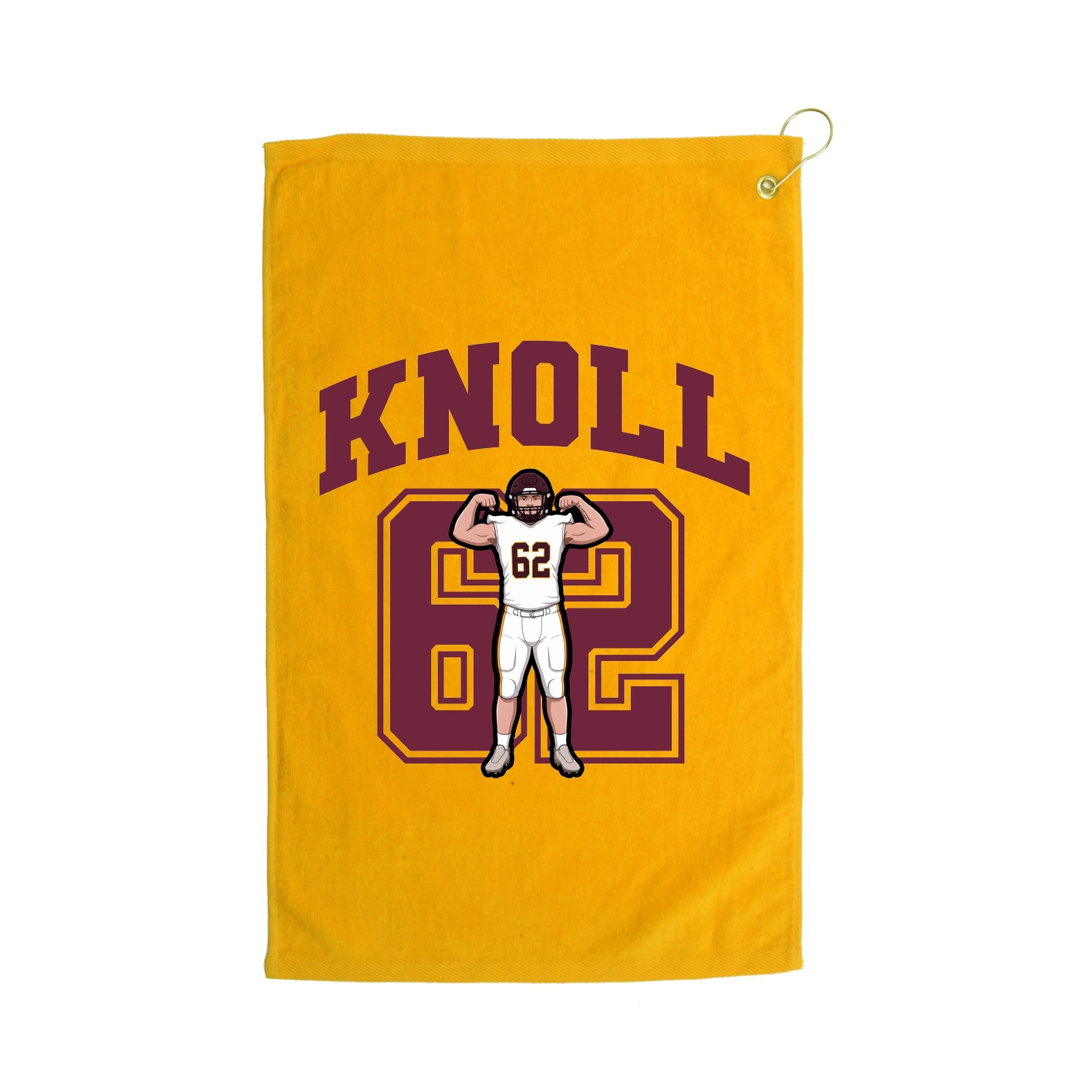 Golf Towel — Number in Gold