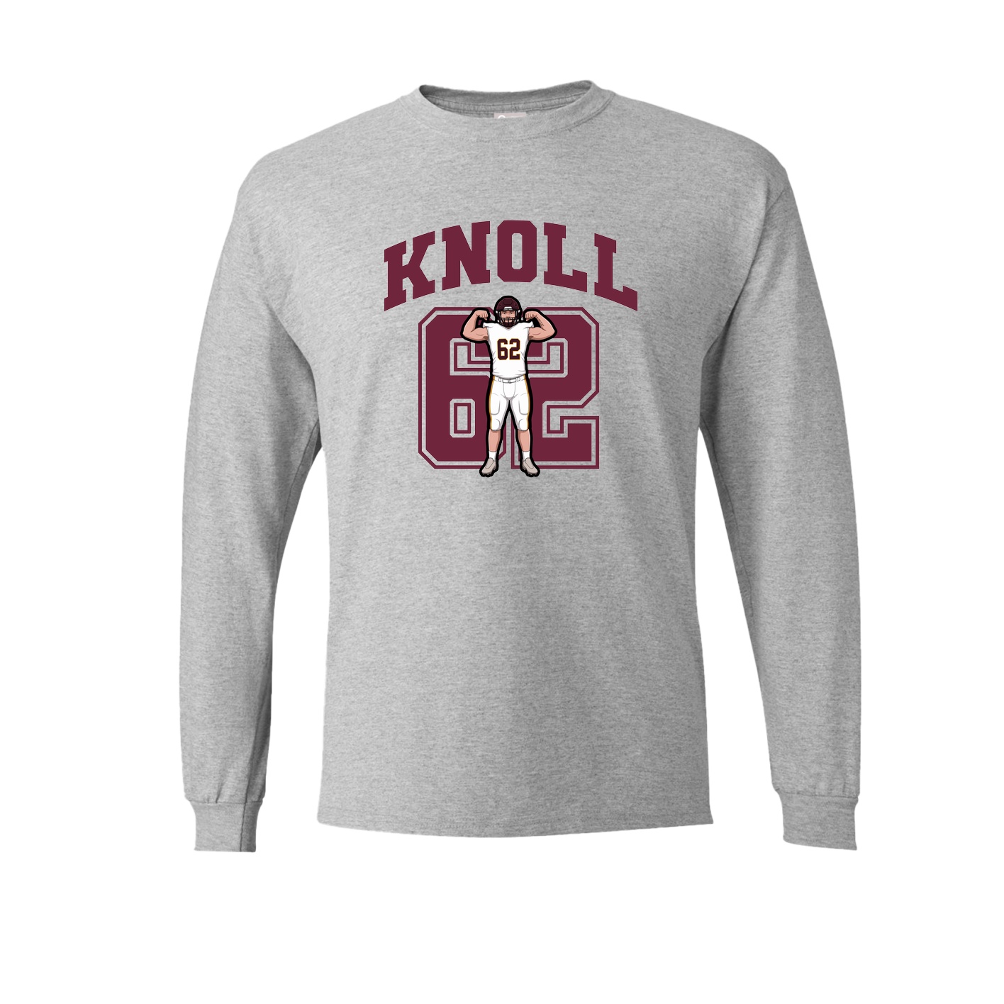 Long Sleeve Tee — Number in Grey