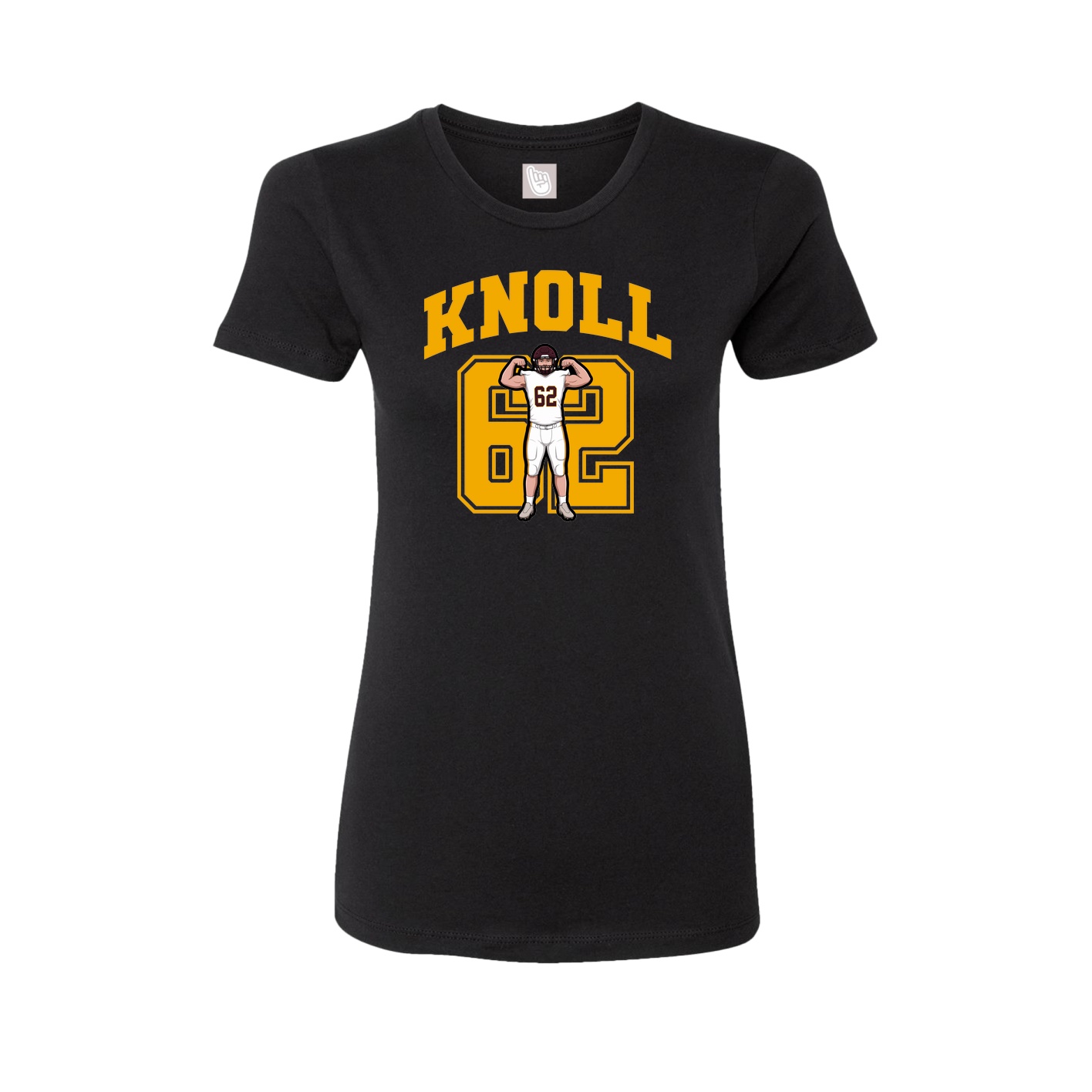 Fitted Women's Tee — Number in Black