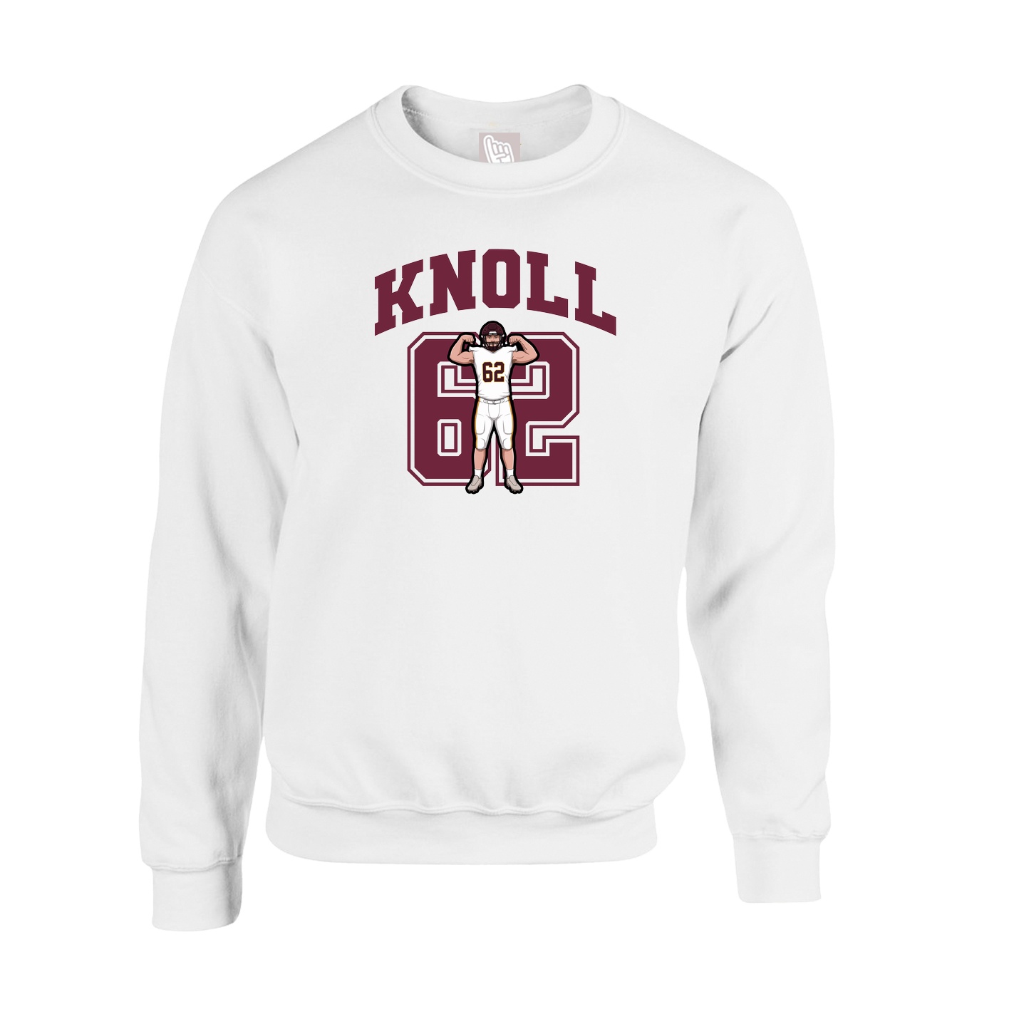 Fleece Crew — Number in White
