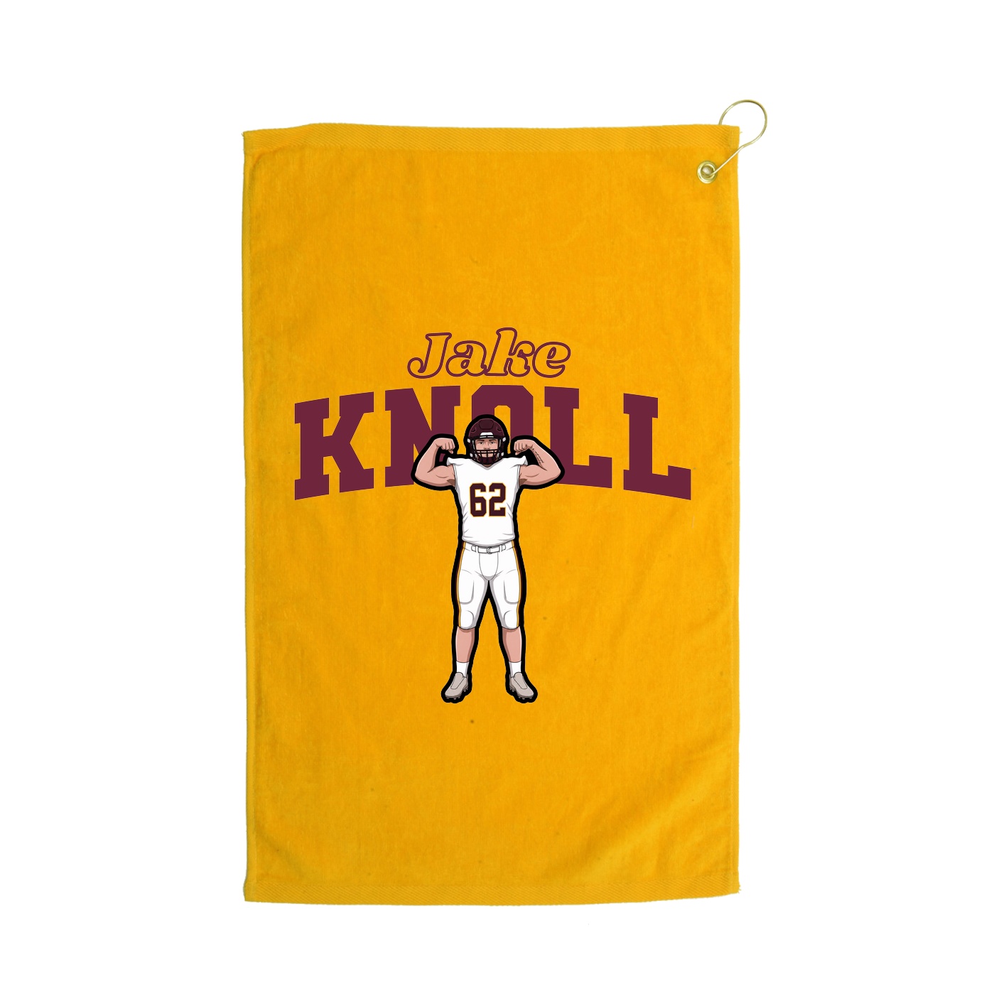 Golf Towel — Name Arch in Gold