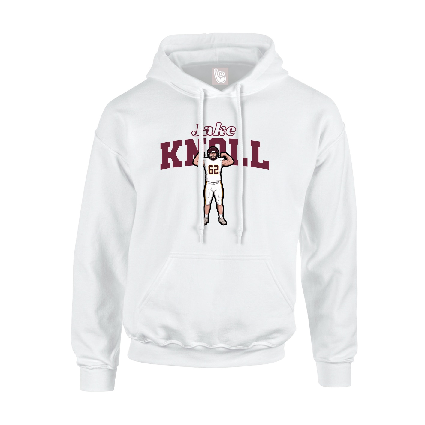 Hoodie — Name Arch in White