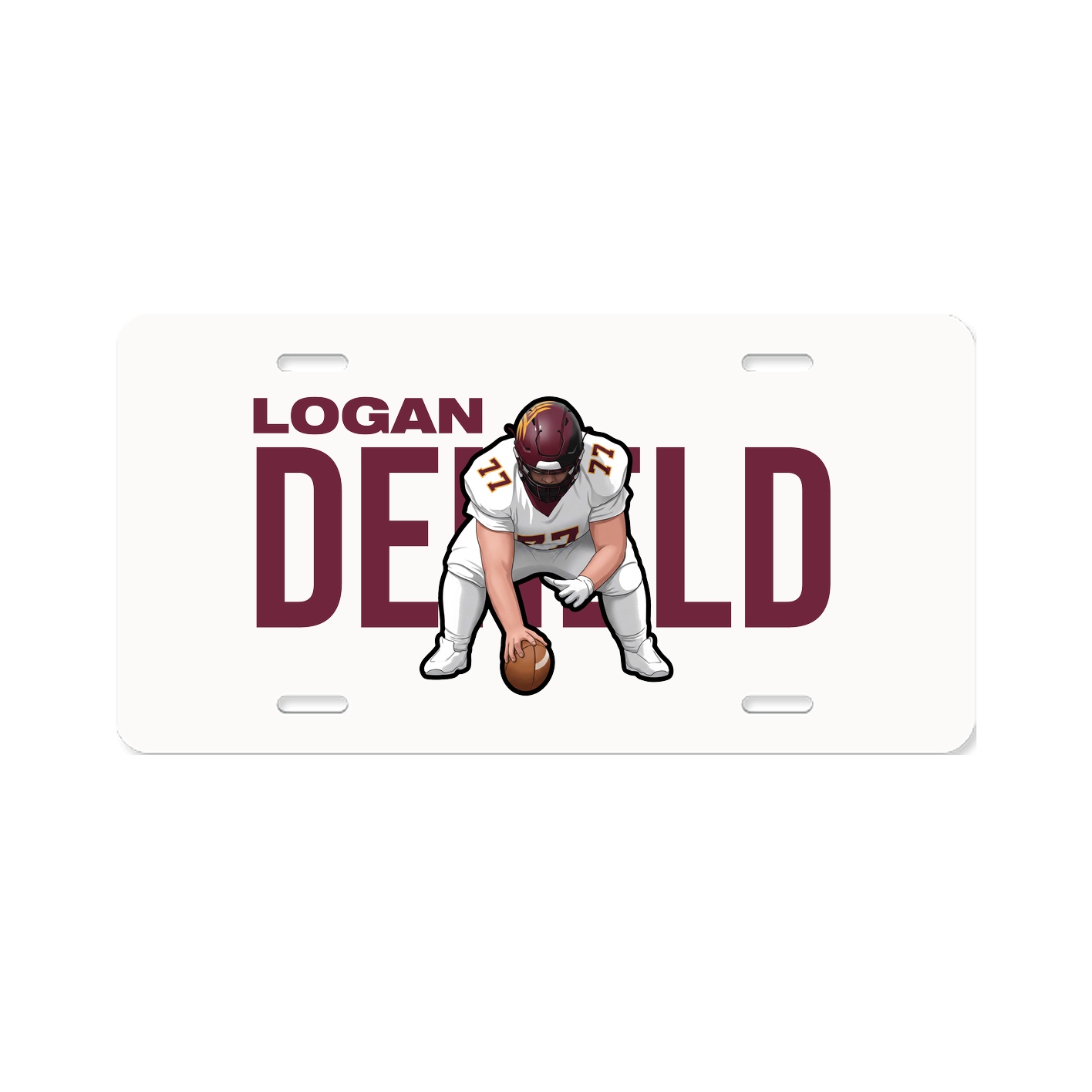 License Plate — Player Name in Classic