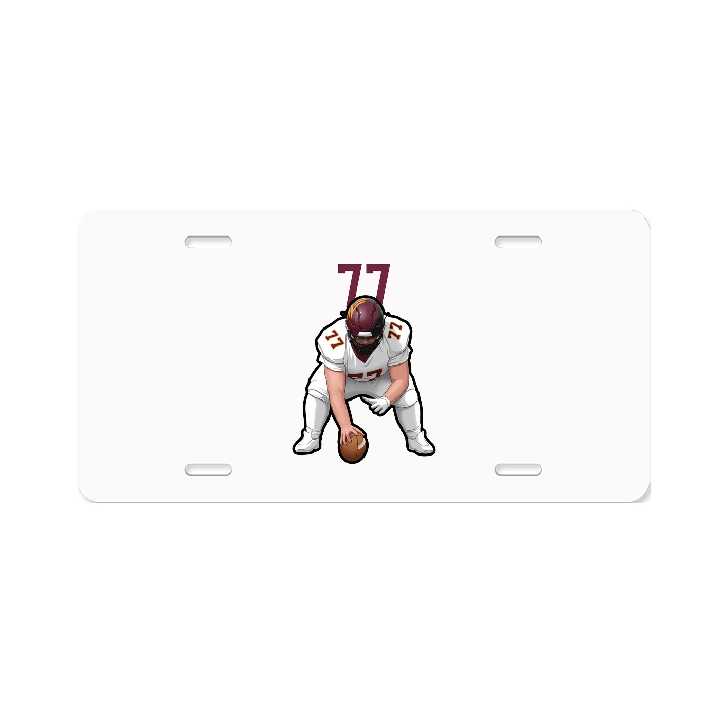 License Plate — Number Top in Classic