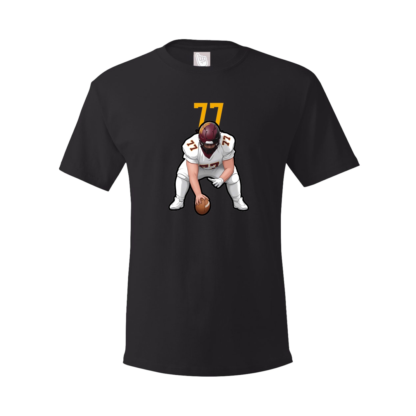 Youth Tee — Number Top in Black