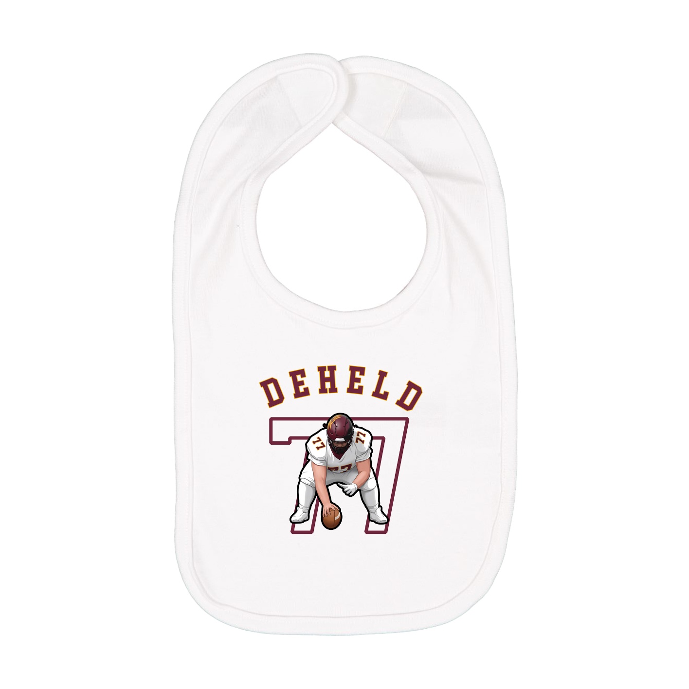 Infant Bib — Shirsey Arch in White