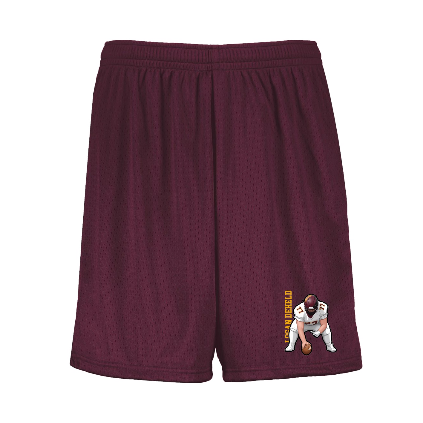 Shorts — Name Vertical in Maroon
