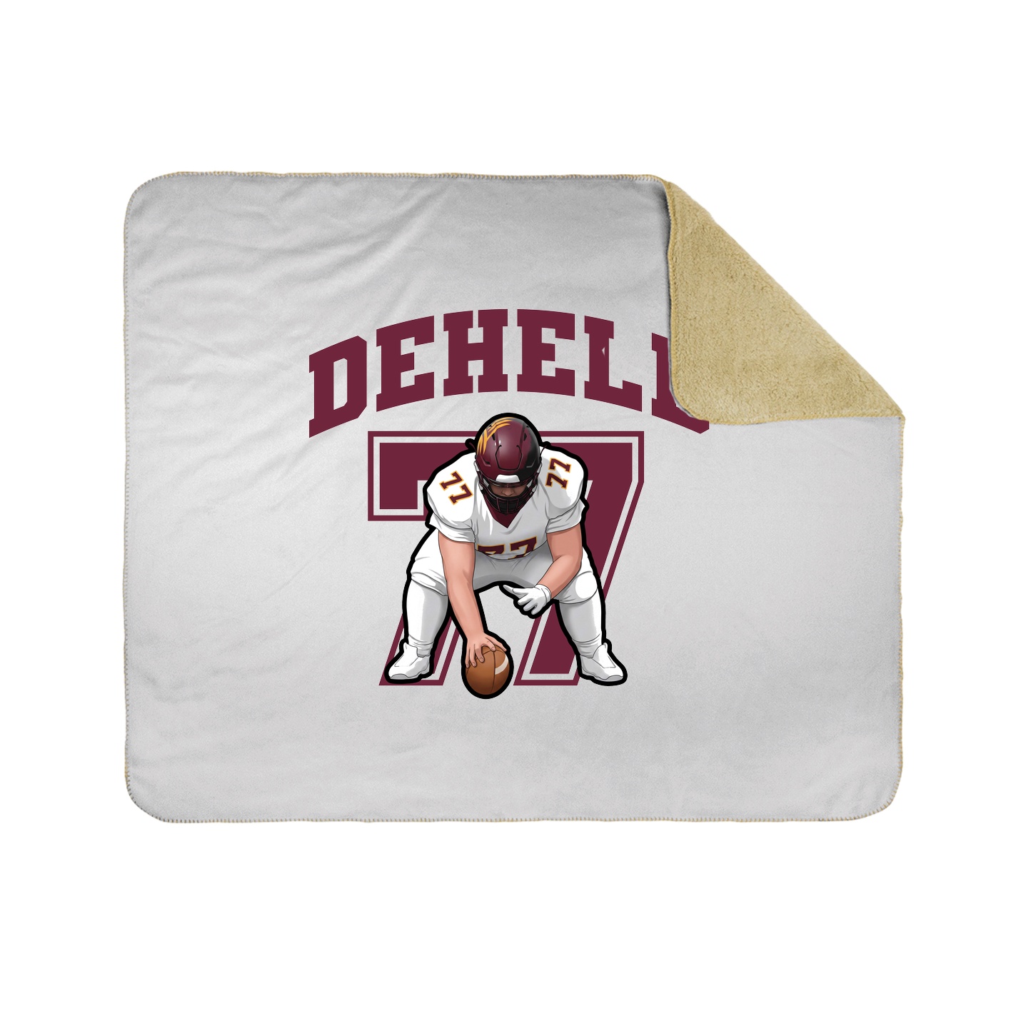 Throw Blanket — Number in White