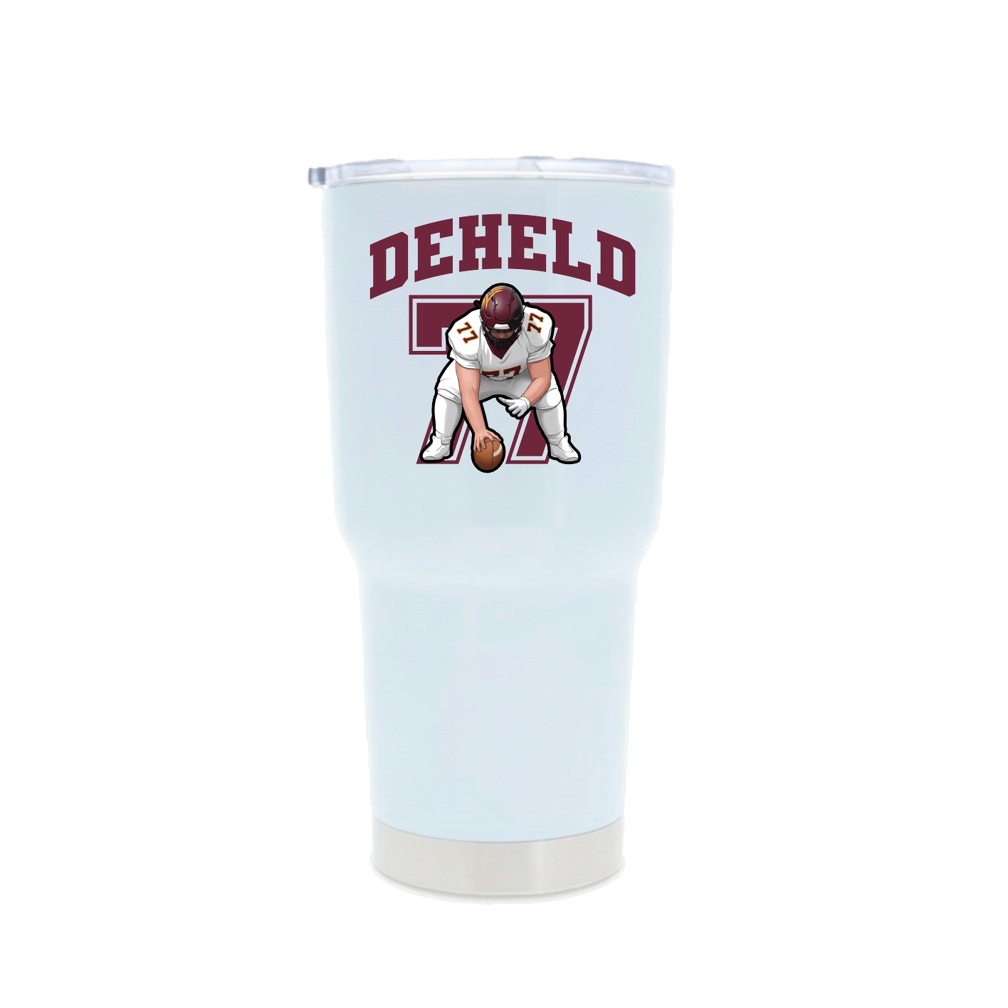 30oz Stainless Steel Tumbler — Number in White