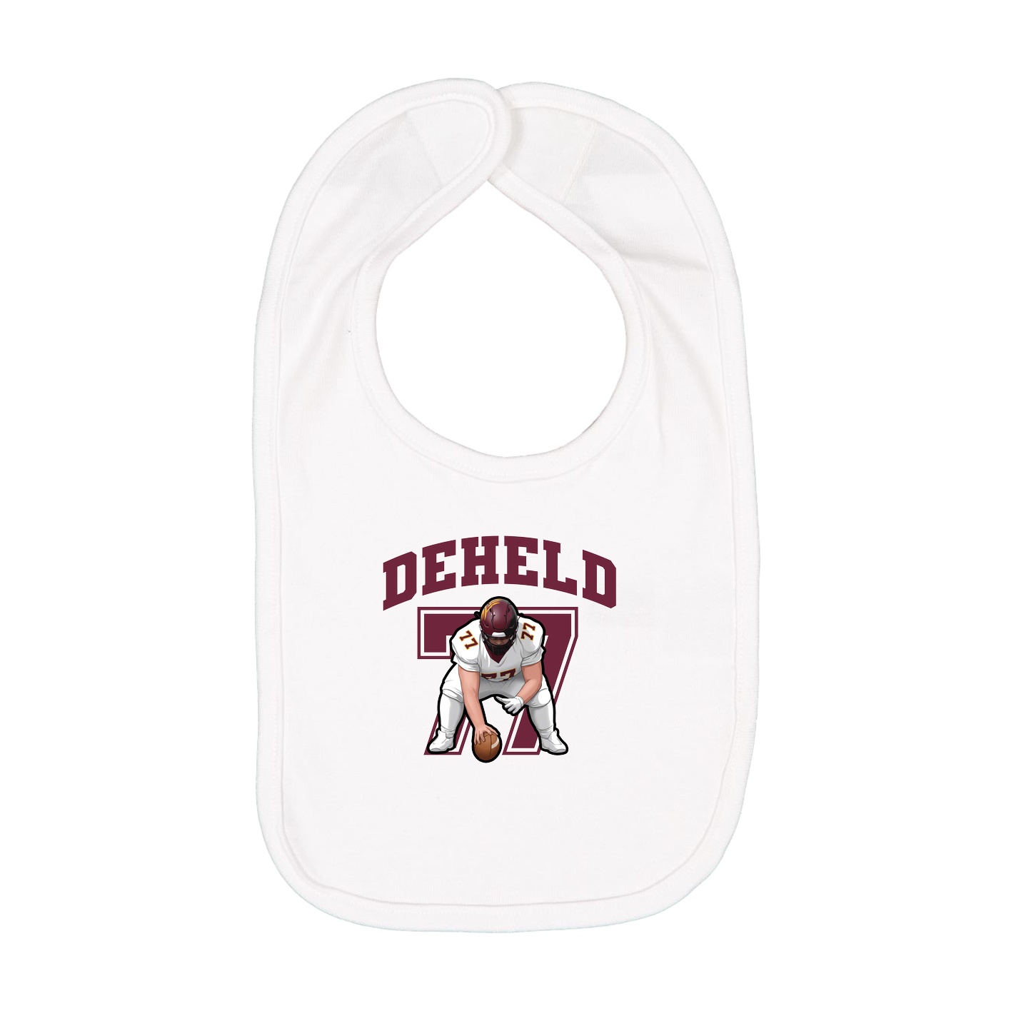Infant Bib — Number in White