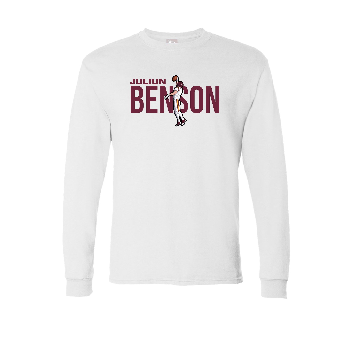 Long Sleeve Tee — Player Name in White