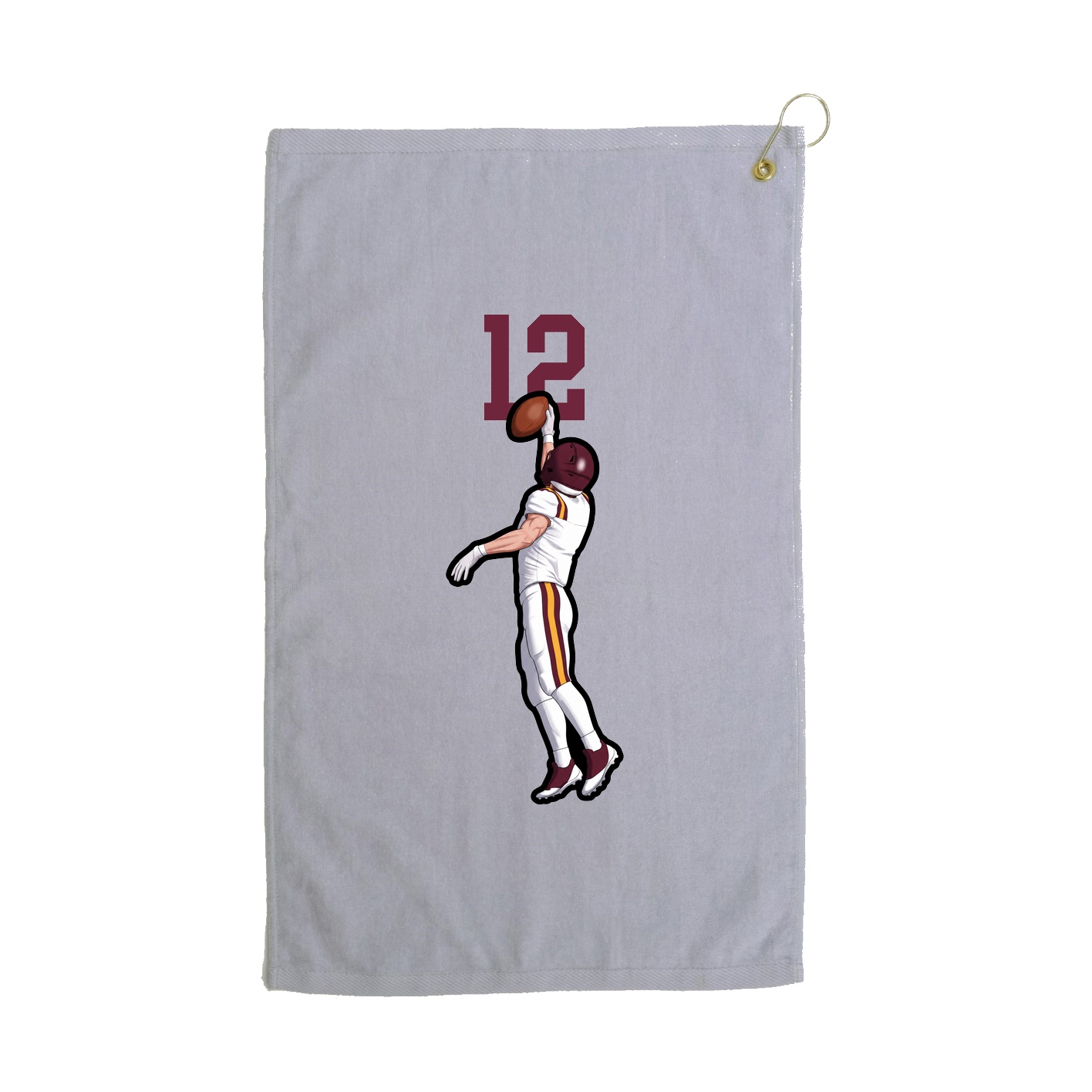Golf Towel — Number Top in Grey