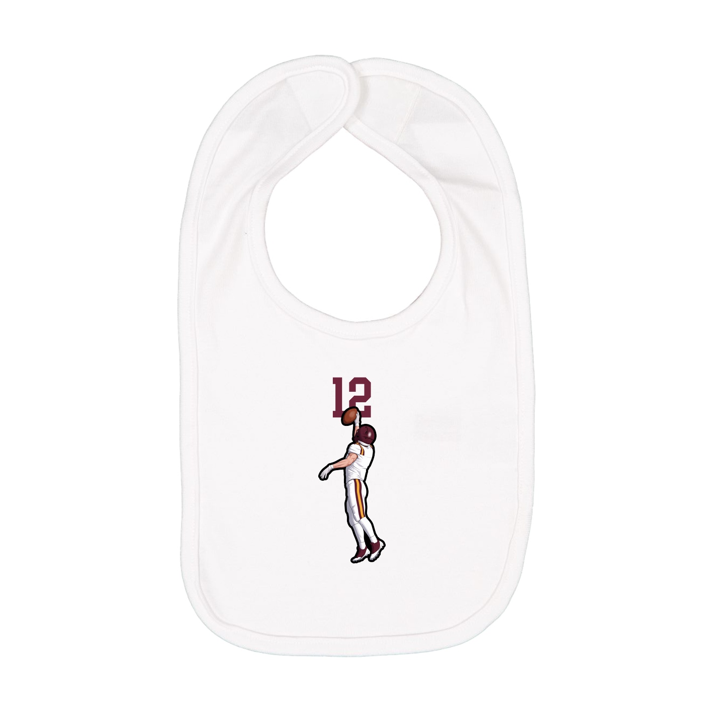 Infant Bib — Number Top in White