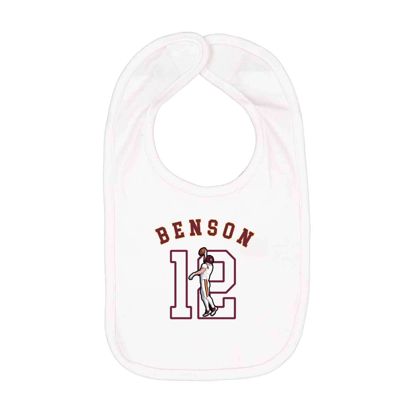 Infant Bib — Shirsey Arch in White