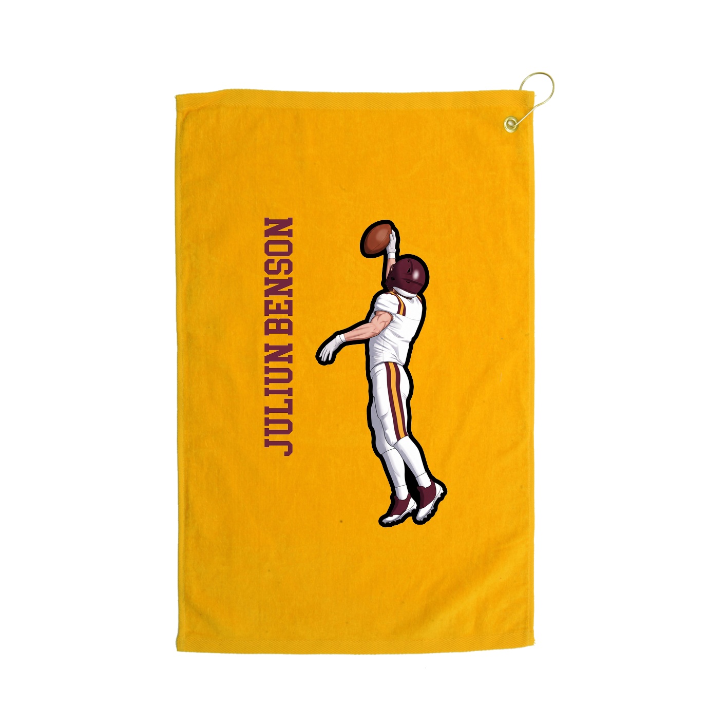 Golf Towel — Name Vertical in Gold