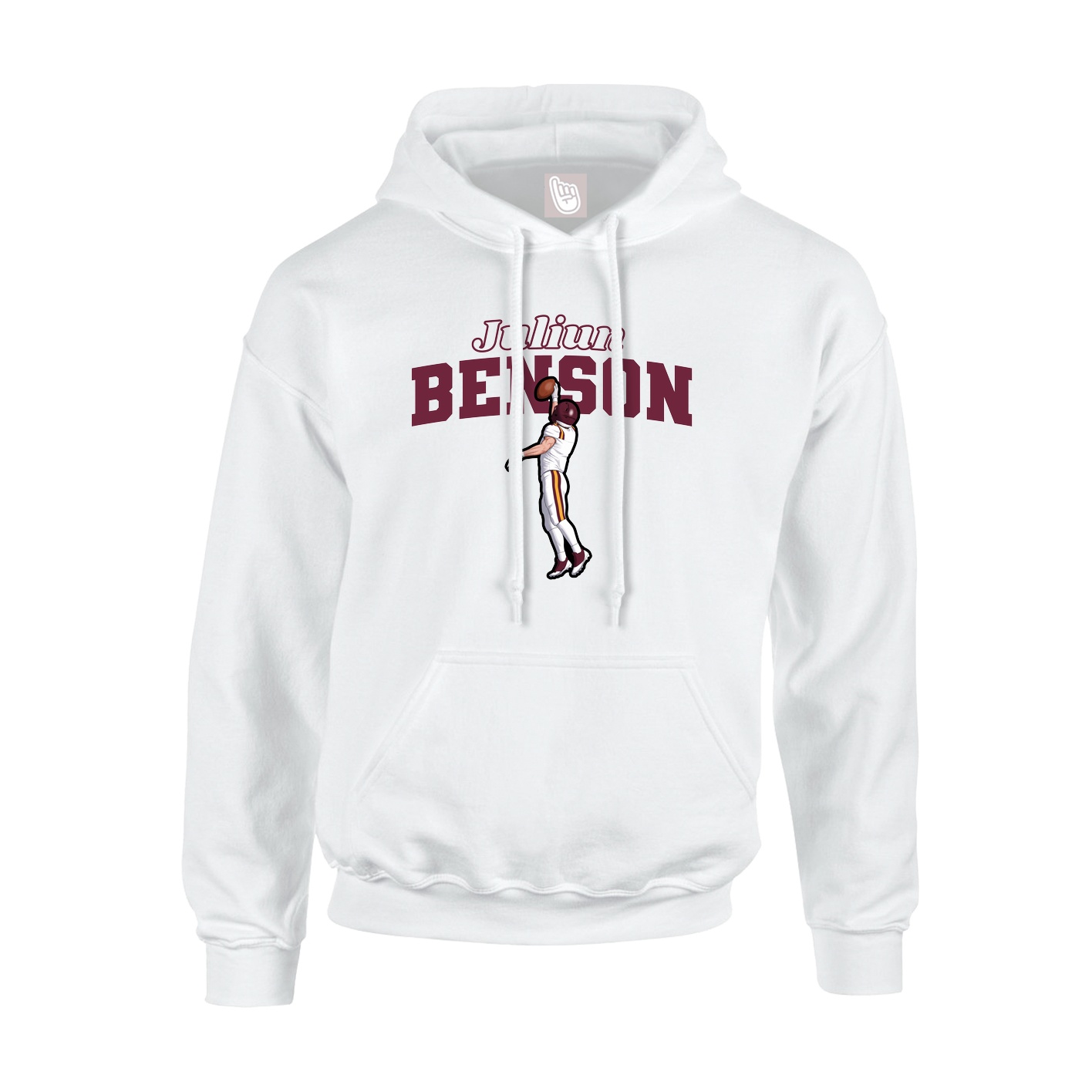 Hoodie — Name Arch in White