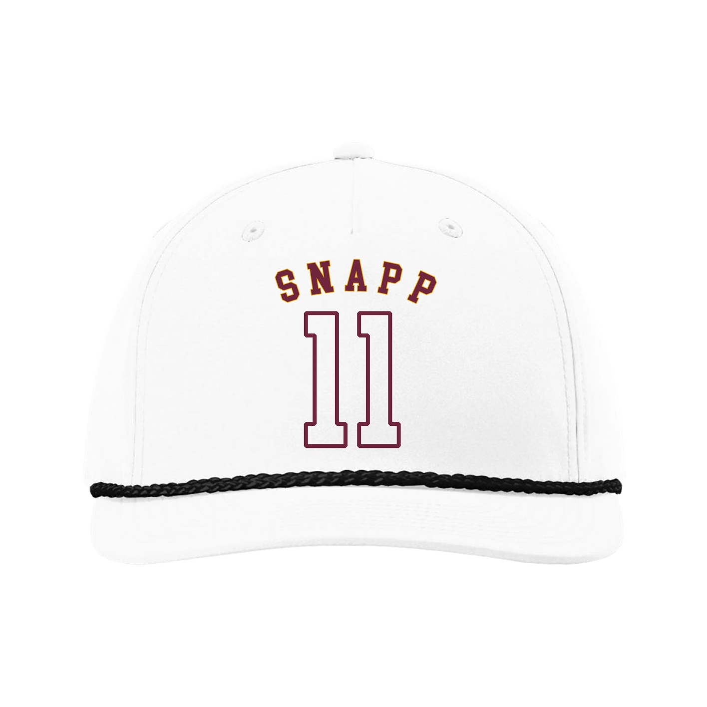 Five-Panel Classic Rope Cap — Shirsey Arch in White