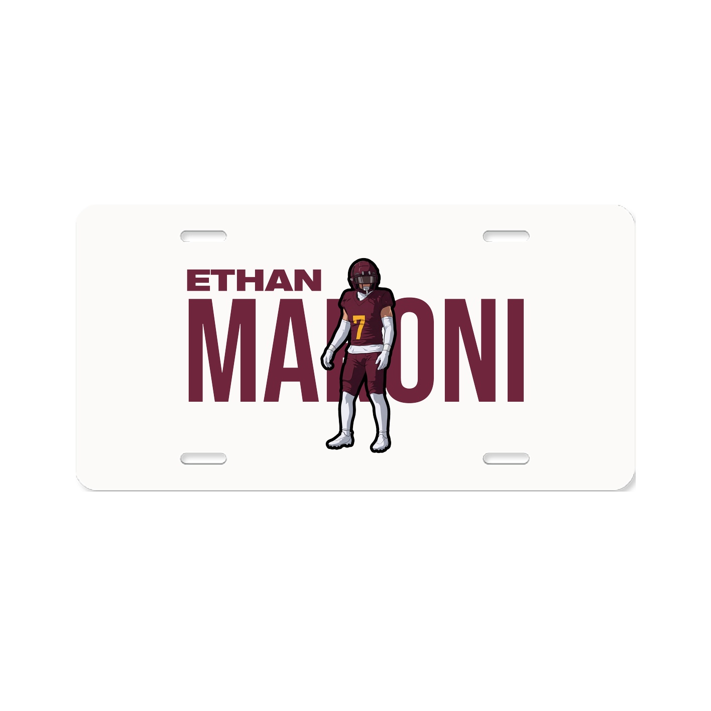 License Plate — Player Name in Classic