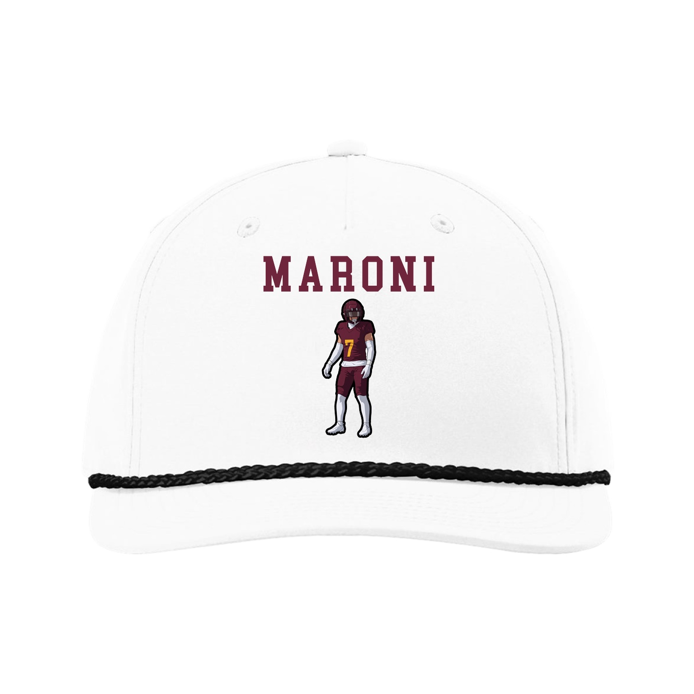 Five-Panel Classic Rope Cap — Shirsey in White