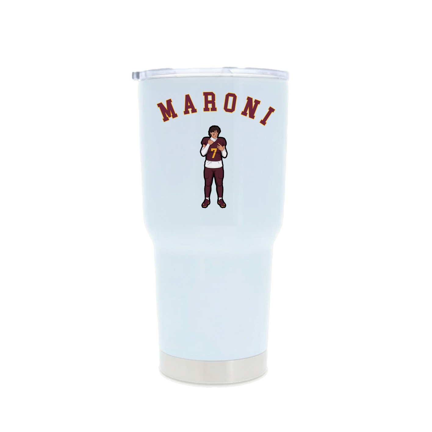 30oz Stainless Steel Tumbler — Shirsey Arch in White