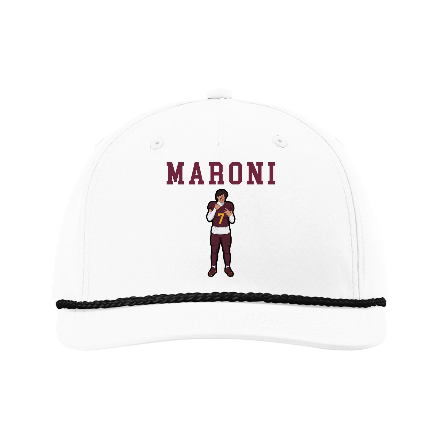 Five-Panel Classic Rope Cap — Shirsey in White