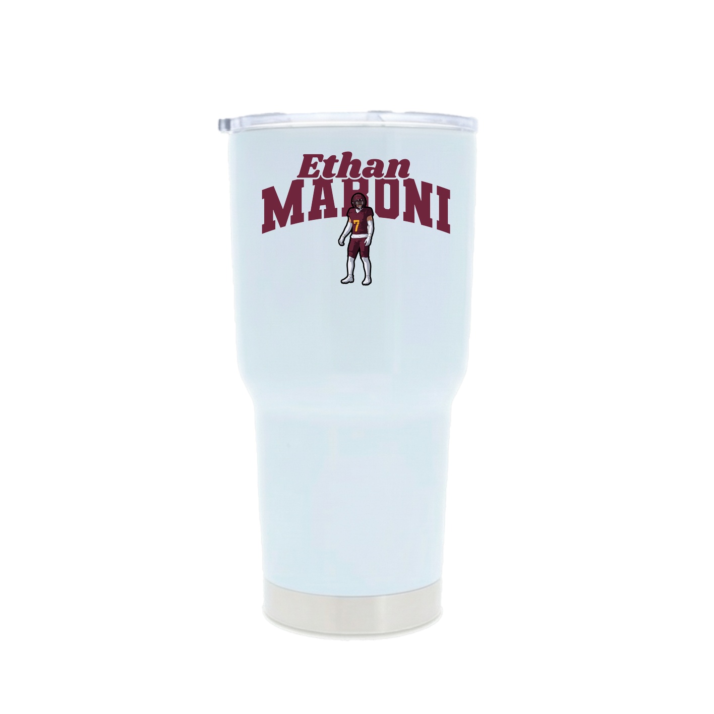 30oz Stainless Steel Tumbler — Signature Arch in White