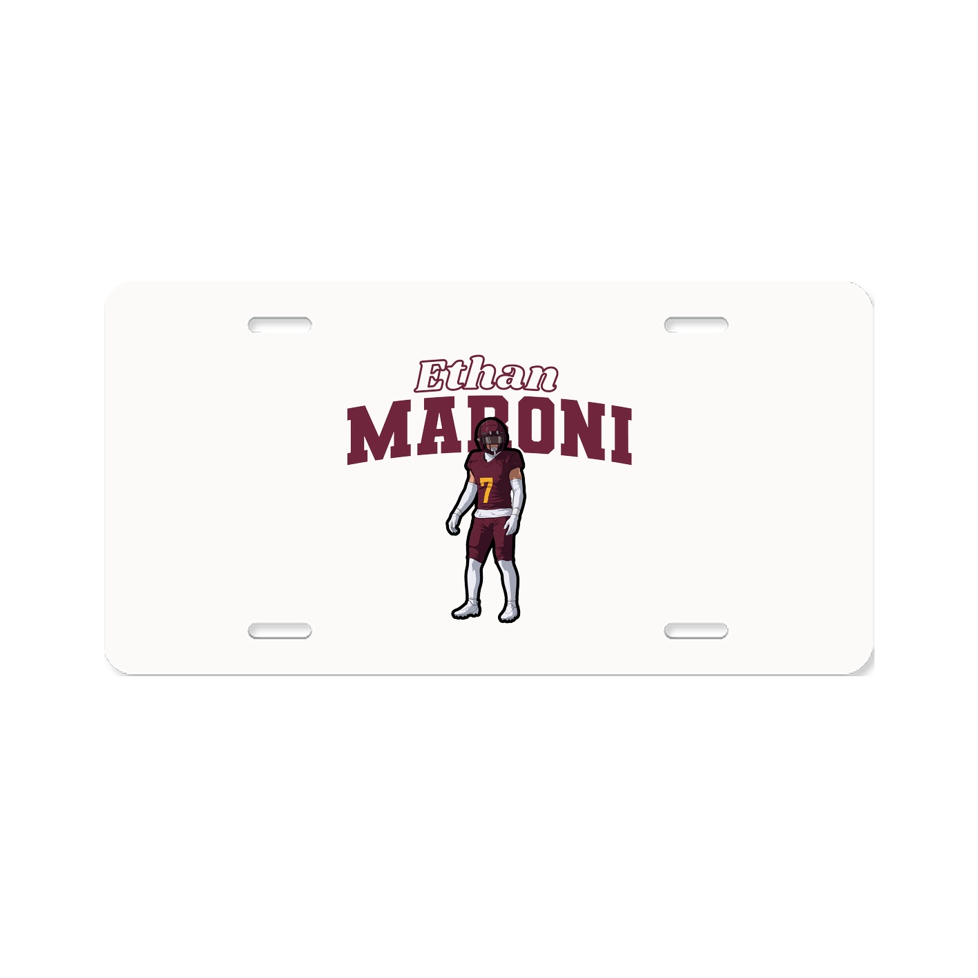License Plate — Name Arch in Classic