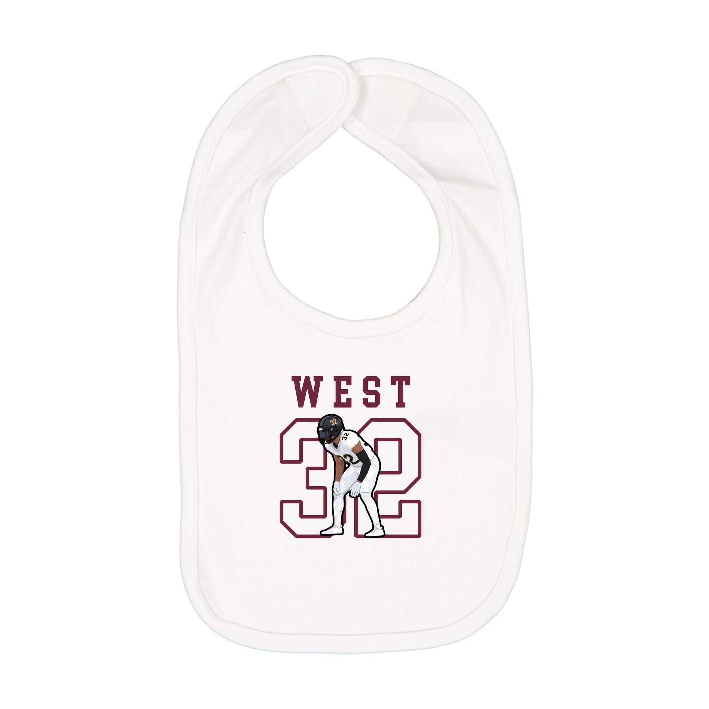 Infant Bib — Shirsey in White