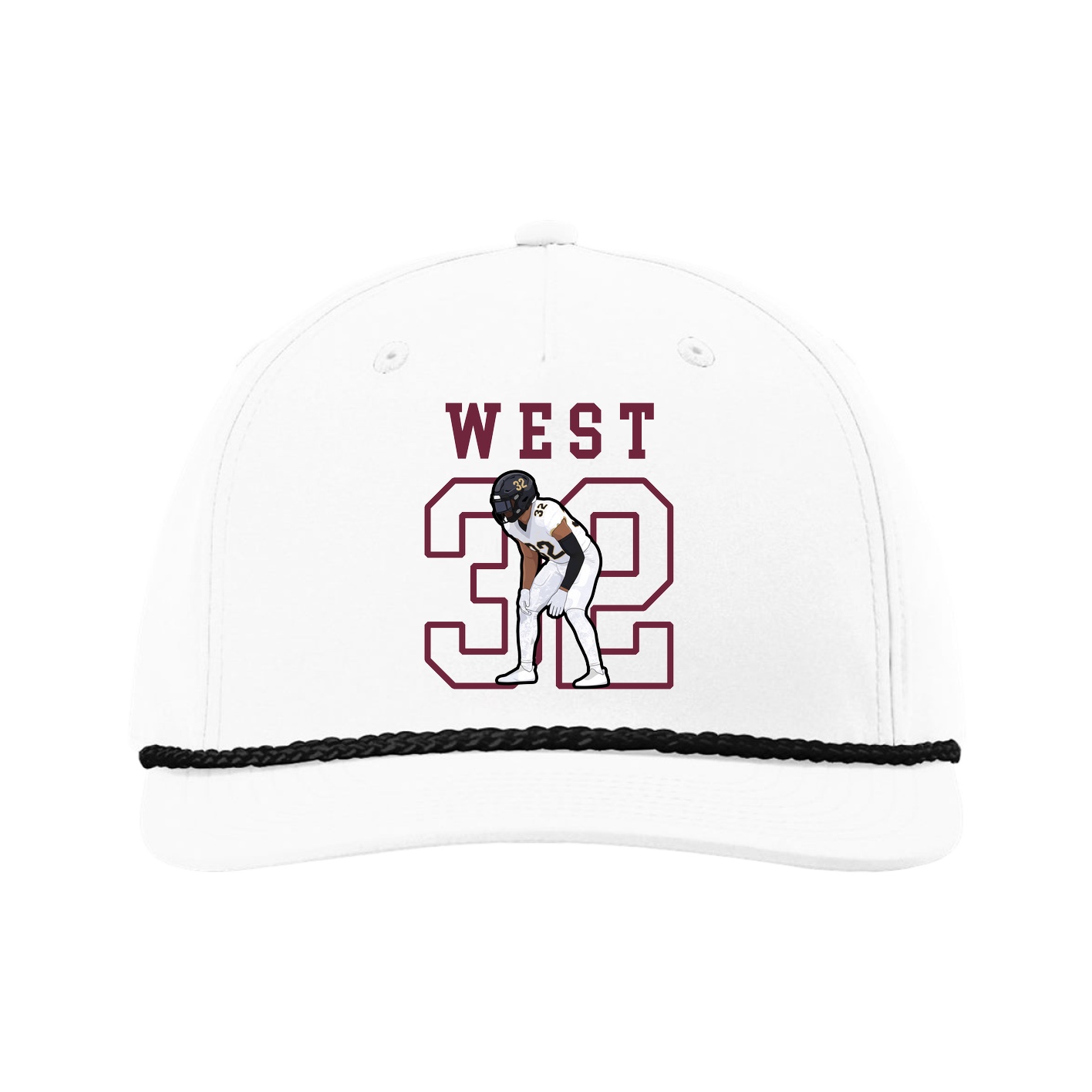 Five-Panel Classic Rope Cap — Shirsey in White