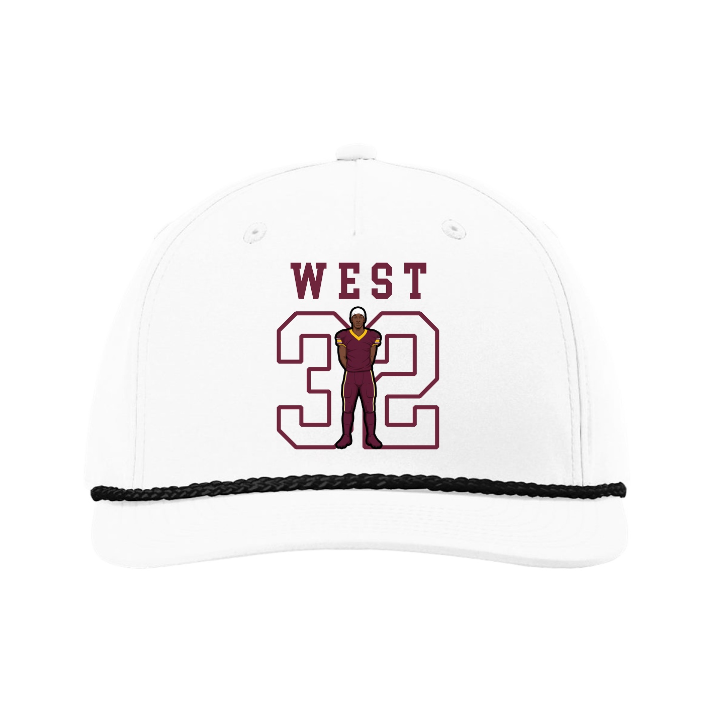 Five-Panel Classic Rope Cap — Shirsey in White