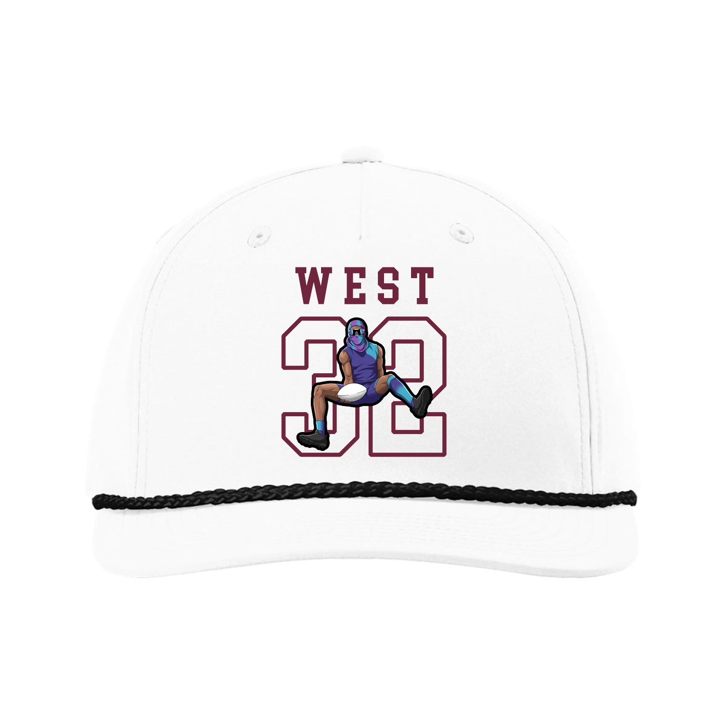Five-Panel Classic Rope Cap — Shirsey in White