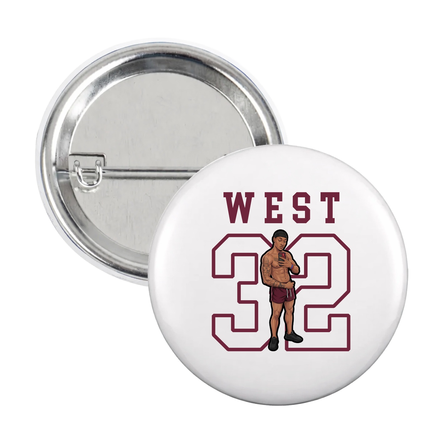Game Day Button — Shirsey in White