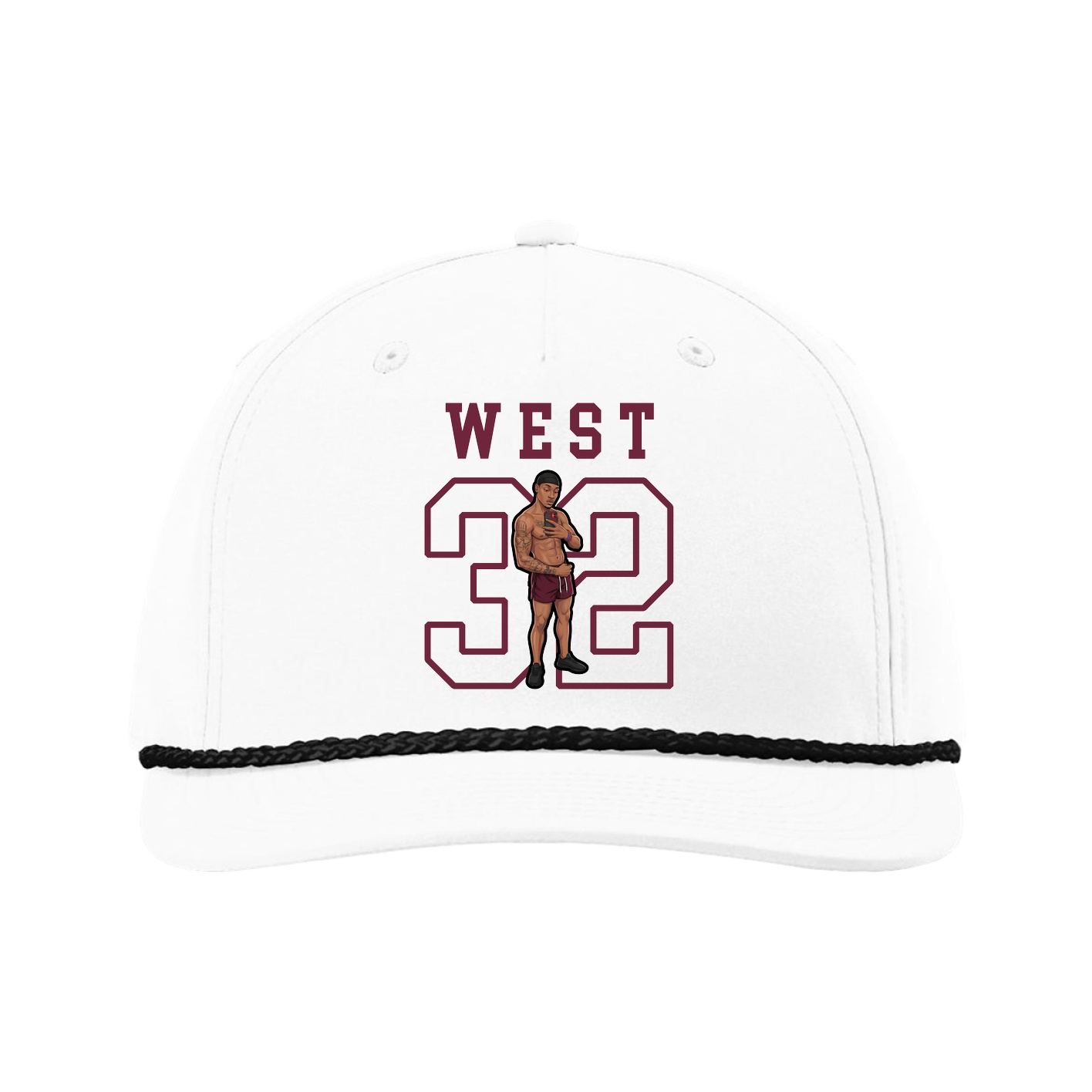 Five-Panel Classic Rope Cap — Shirsey in White