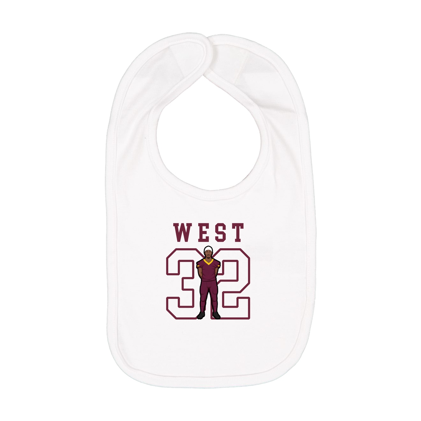 Infant Bib — Shirsey in White