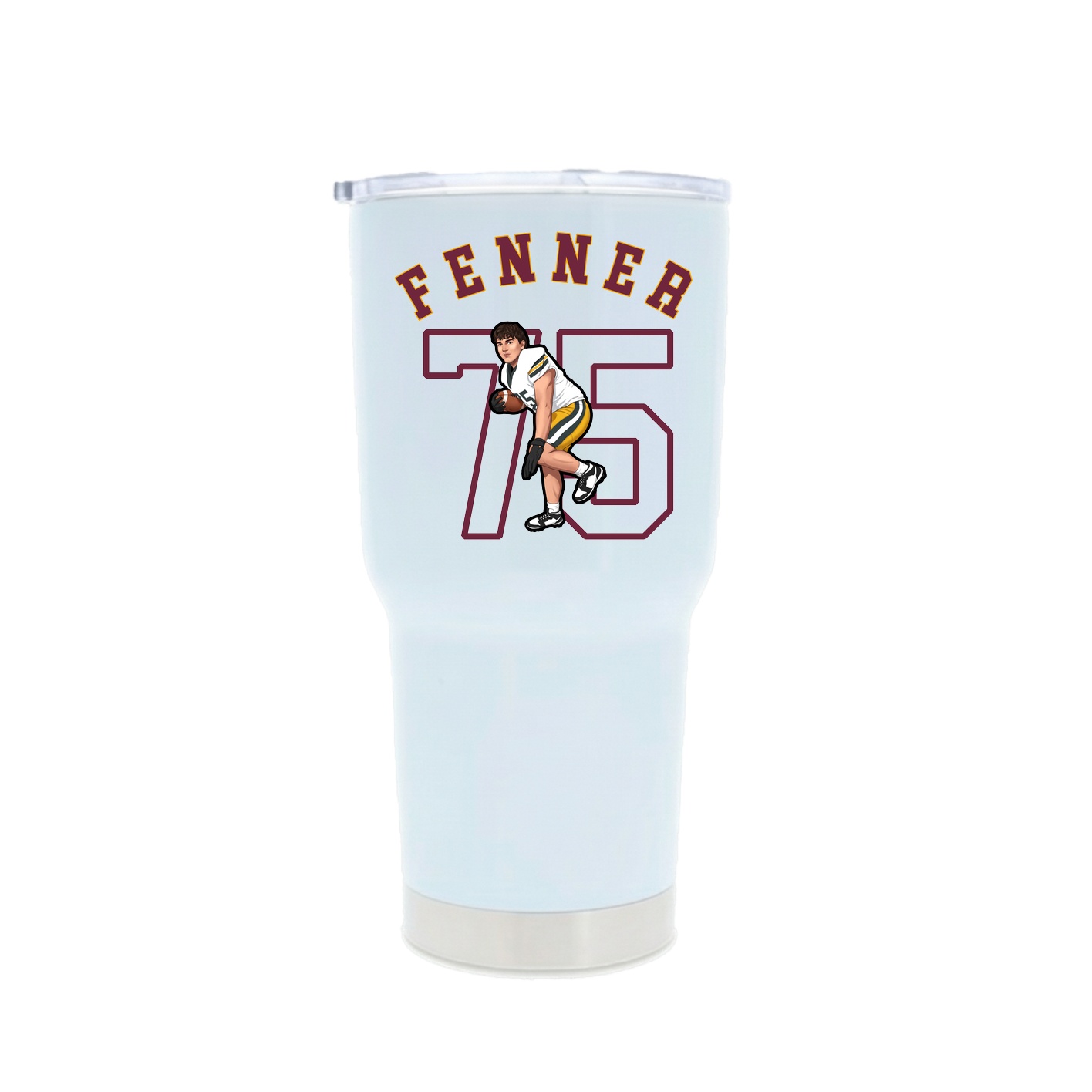 30oz Stainless Steel Tumbler — Shirsey Arch in White
