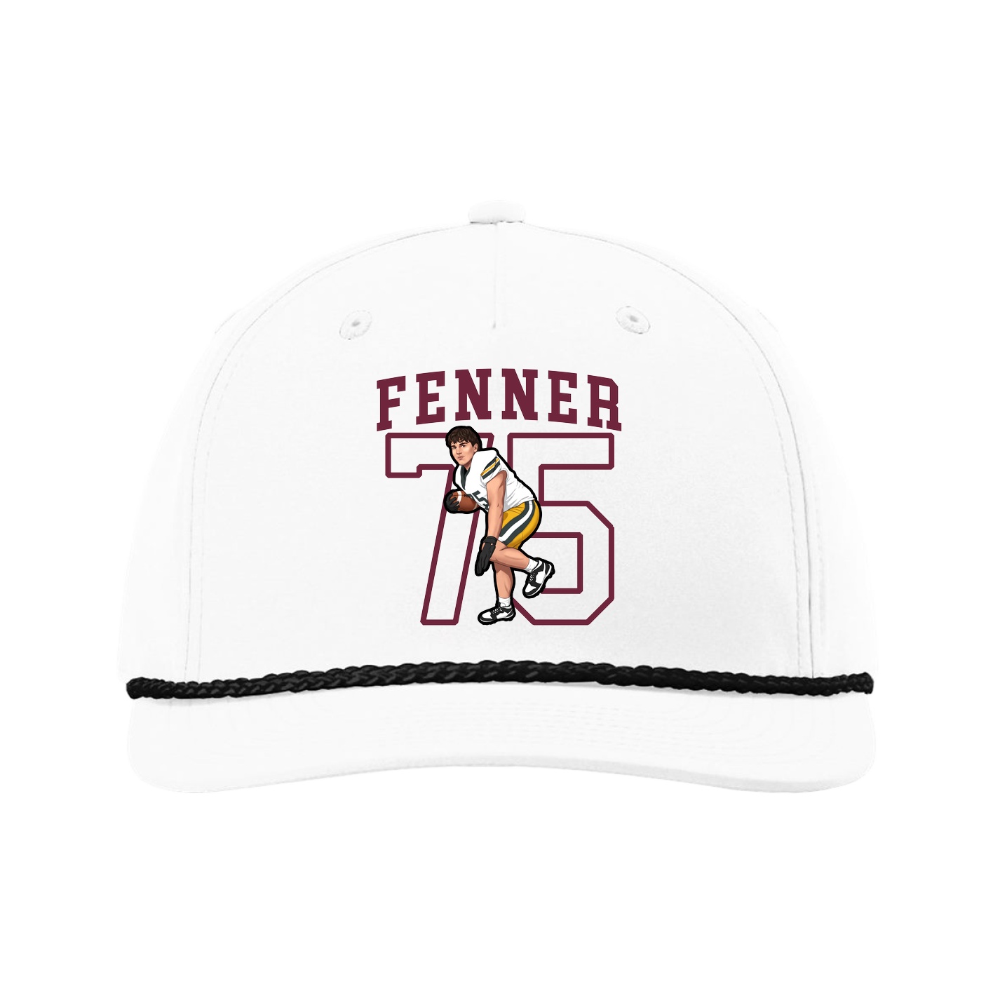 Five-Panel Classic Rope Cap — Shirsey in White