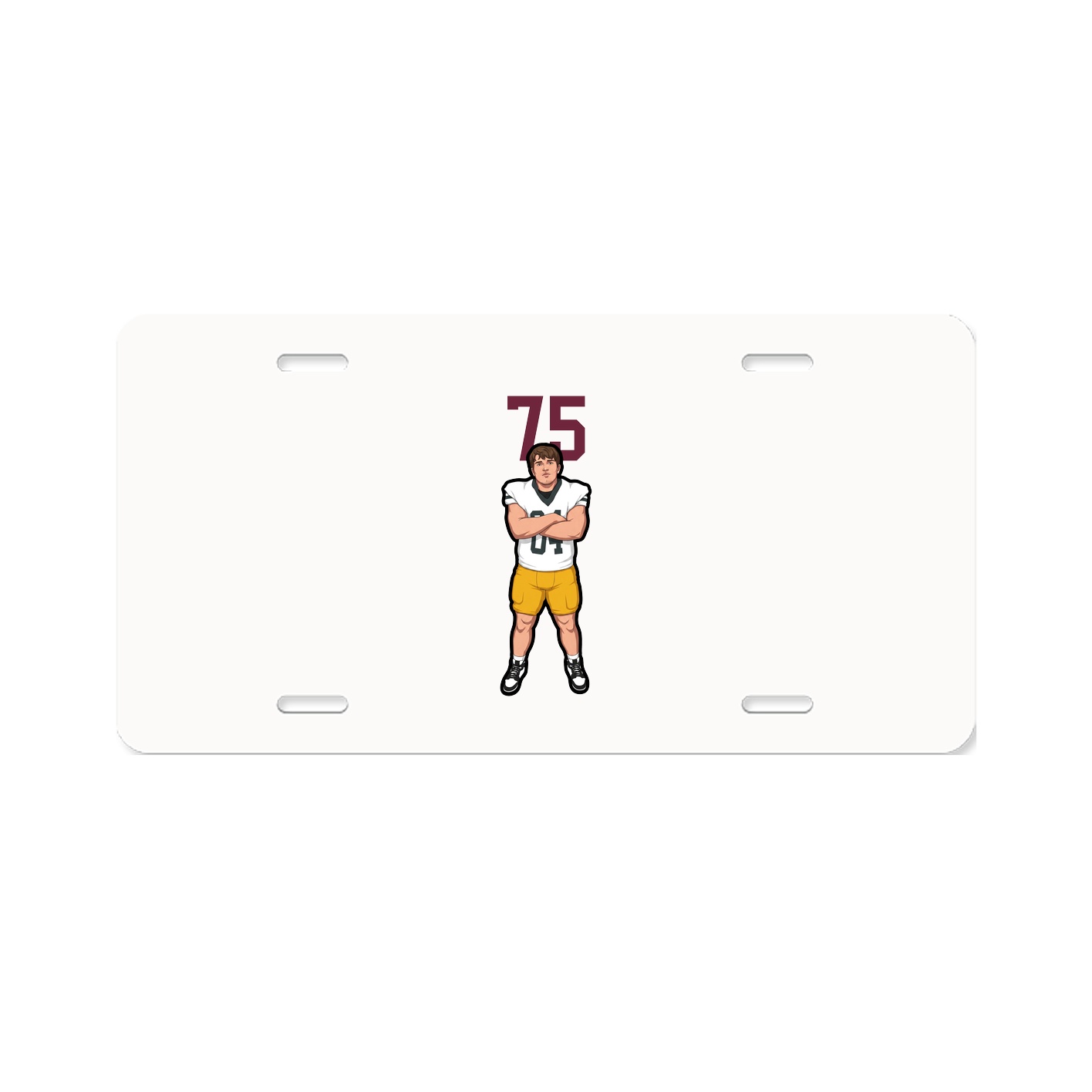 License Plate — Number Top in Classic