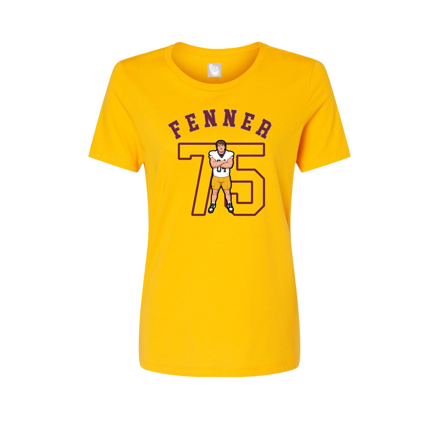 Fitted Women's Tee — Shirsey Arch in Gold