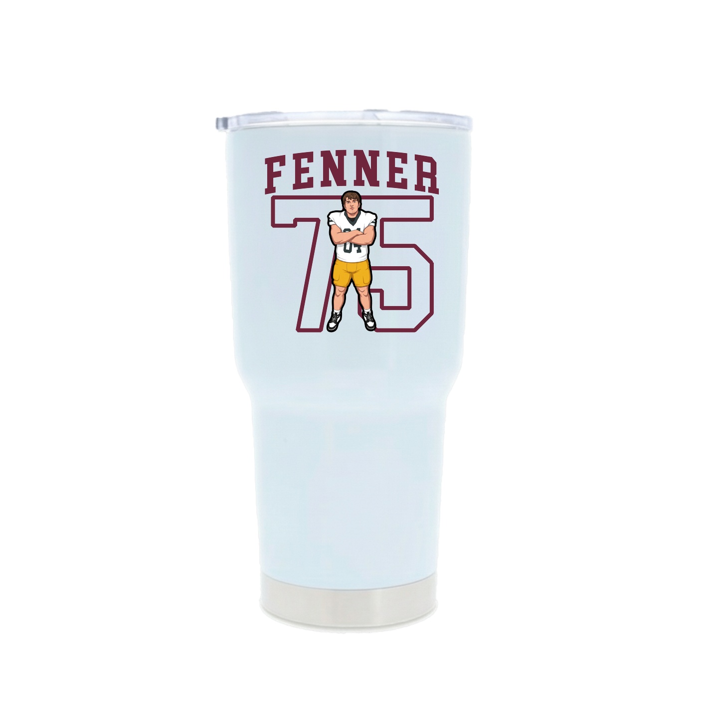 30oz Stainless Steel Tumbler — Shirsey in White
