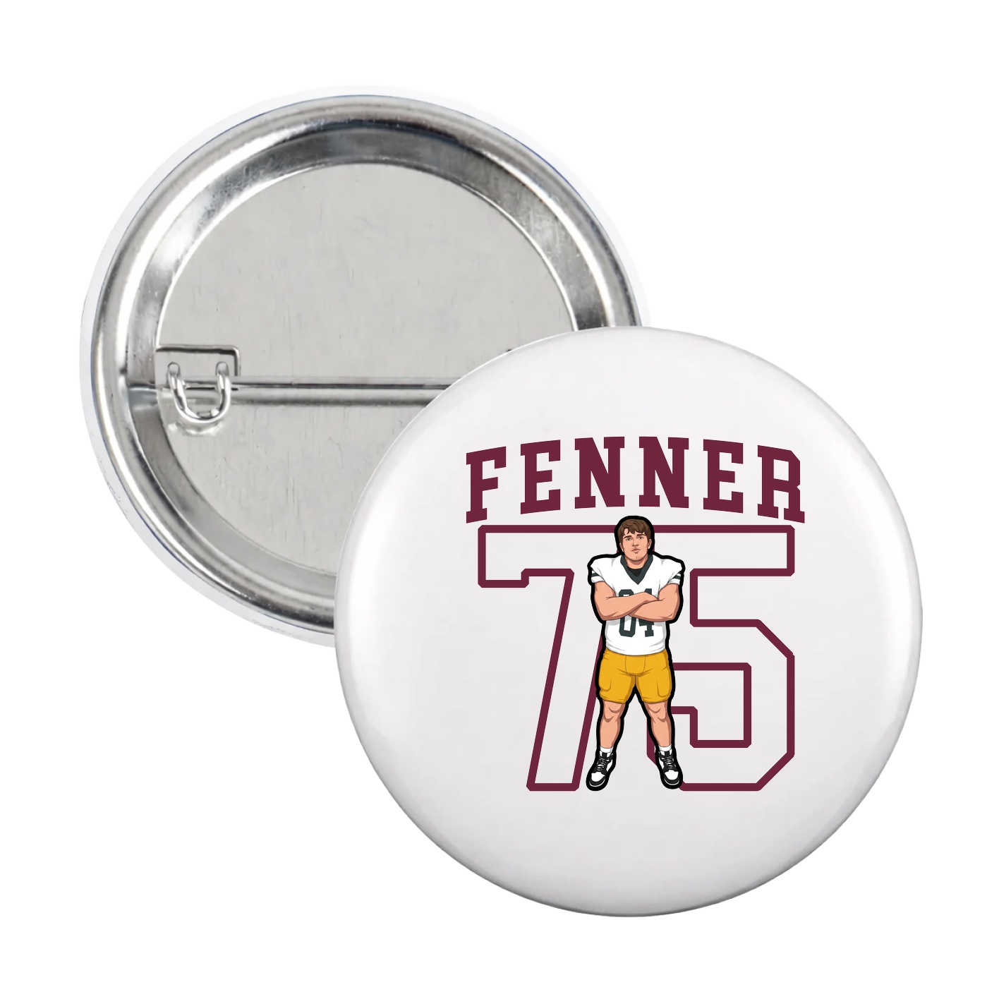 Game Day Button — Shirsey in White
