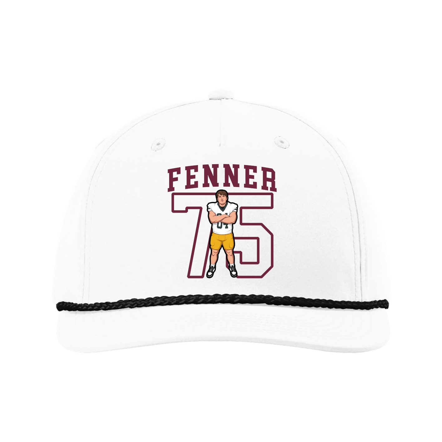 Five-Panel Classic Rope Cap — Shirsey in White