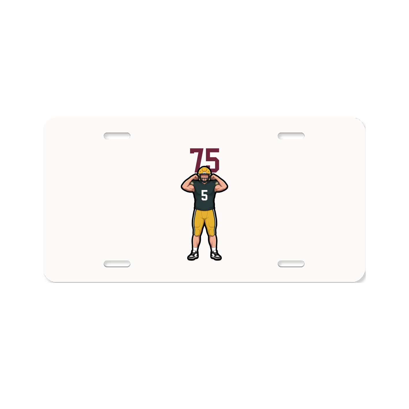 License Plate — Number Top in Classic