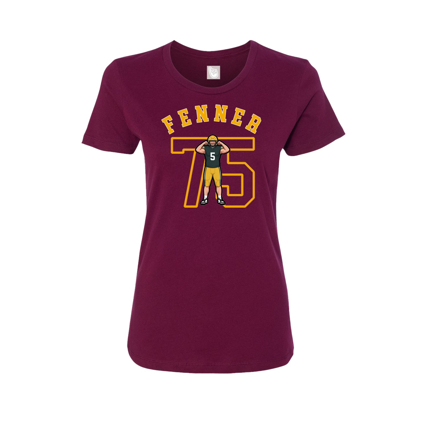 Fitted Women's Tee — Shirsey Arch in Maroon