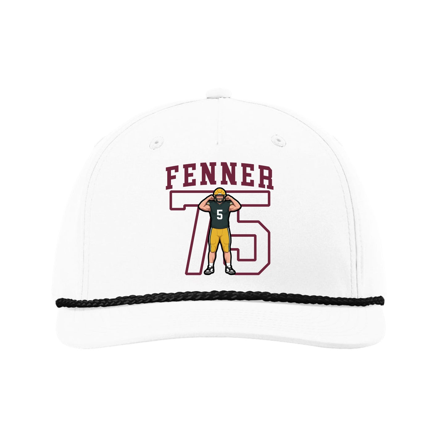 Five-Panel Classic Rope Cap — Shirsey in White