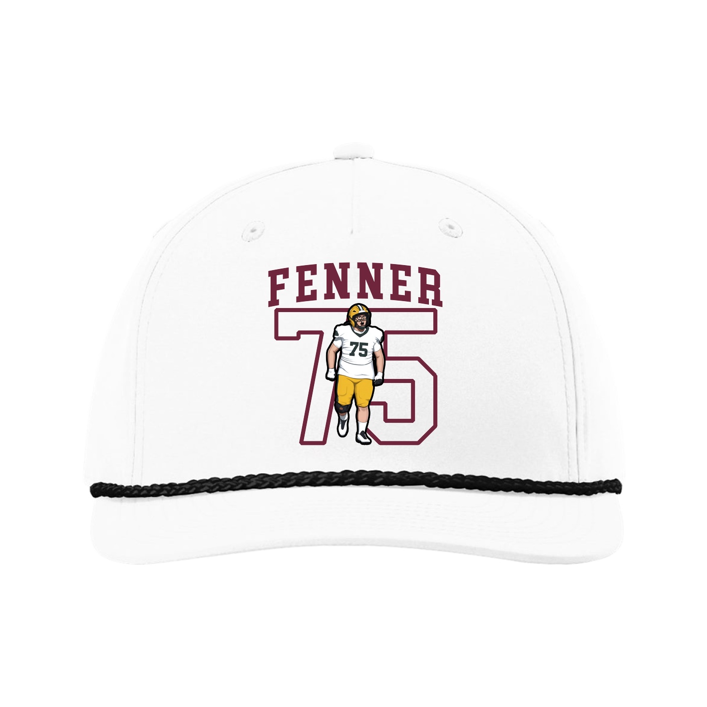 Five-Panel Classic Rope Cap — Shirsey in White